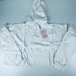 MISSGUIDED CROPPED HOODIE
WHITF
